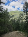 Road and crater mountain