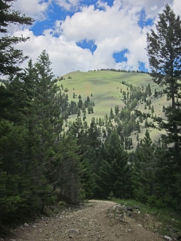 Road and crater mountain