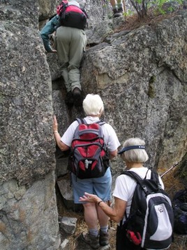 Steep scramble